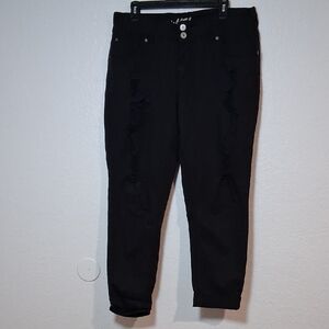 Women's‎ Black Distressed Jeans